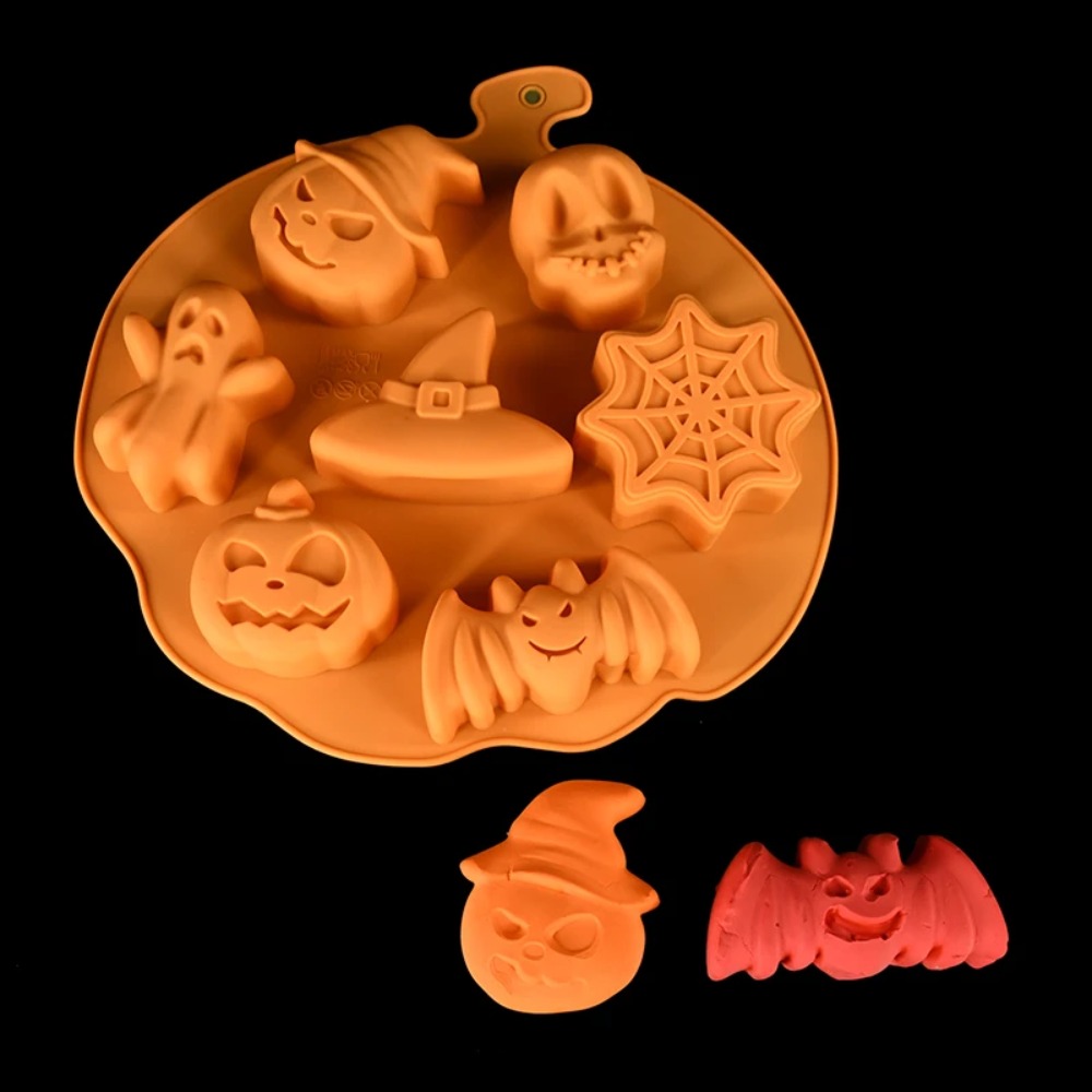 Eco Soap - Puddingform Silikon Halloween Kürbisform Antihaftbeschichtet 15/7