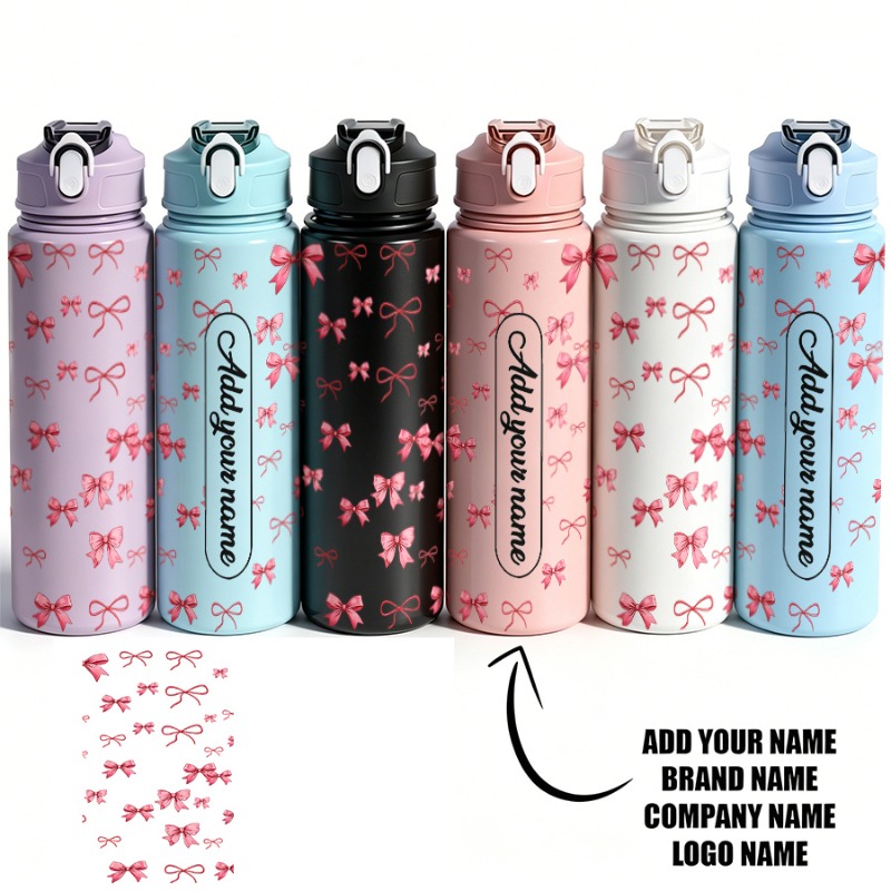 Reusable Straw - Personalisierte, wiederverwendbare Wasserflasche mit individuellem Namen