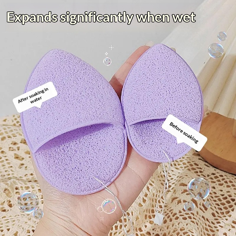 Eco Sponge - Handschuhförmiger Gesichtsschwamm Weicher Wassertropfen-Gesichtsreinigungsschwamm Maskenentferner Peeling-Gesichtswäsche
