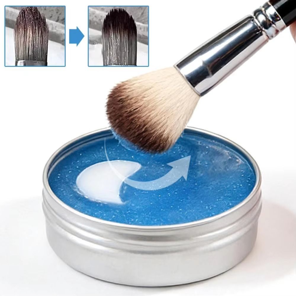 Eco Sponge - Mit Silikonmatte Make-up-Pinsel-Reiniger Seife Tiefenreinigung Wasserfeste