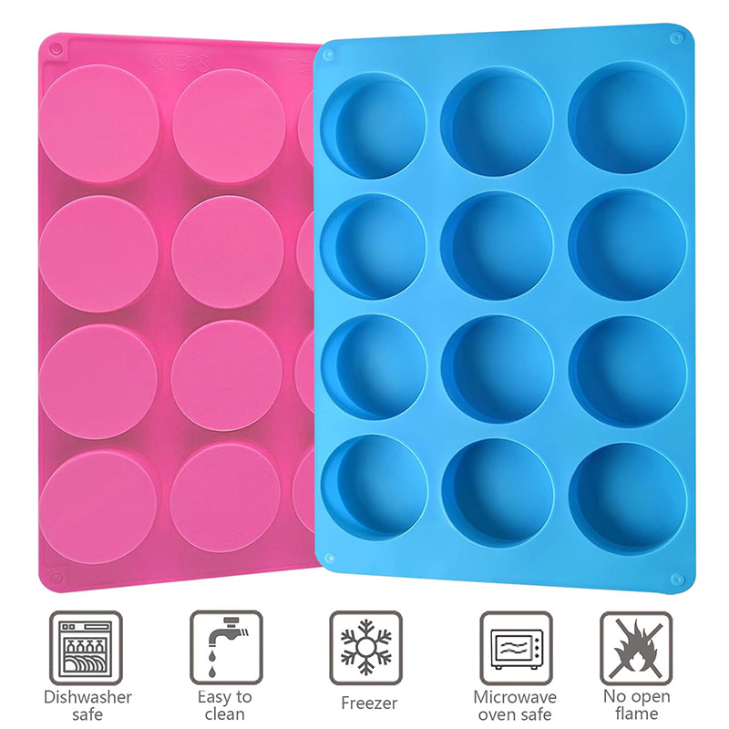 Runde Silikonformen mit 12 Hoh – Eco Soap Bewertung und Preis
