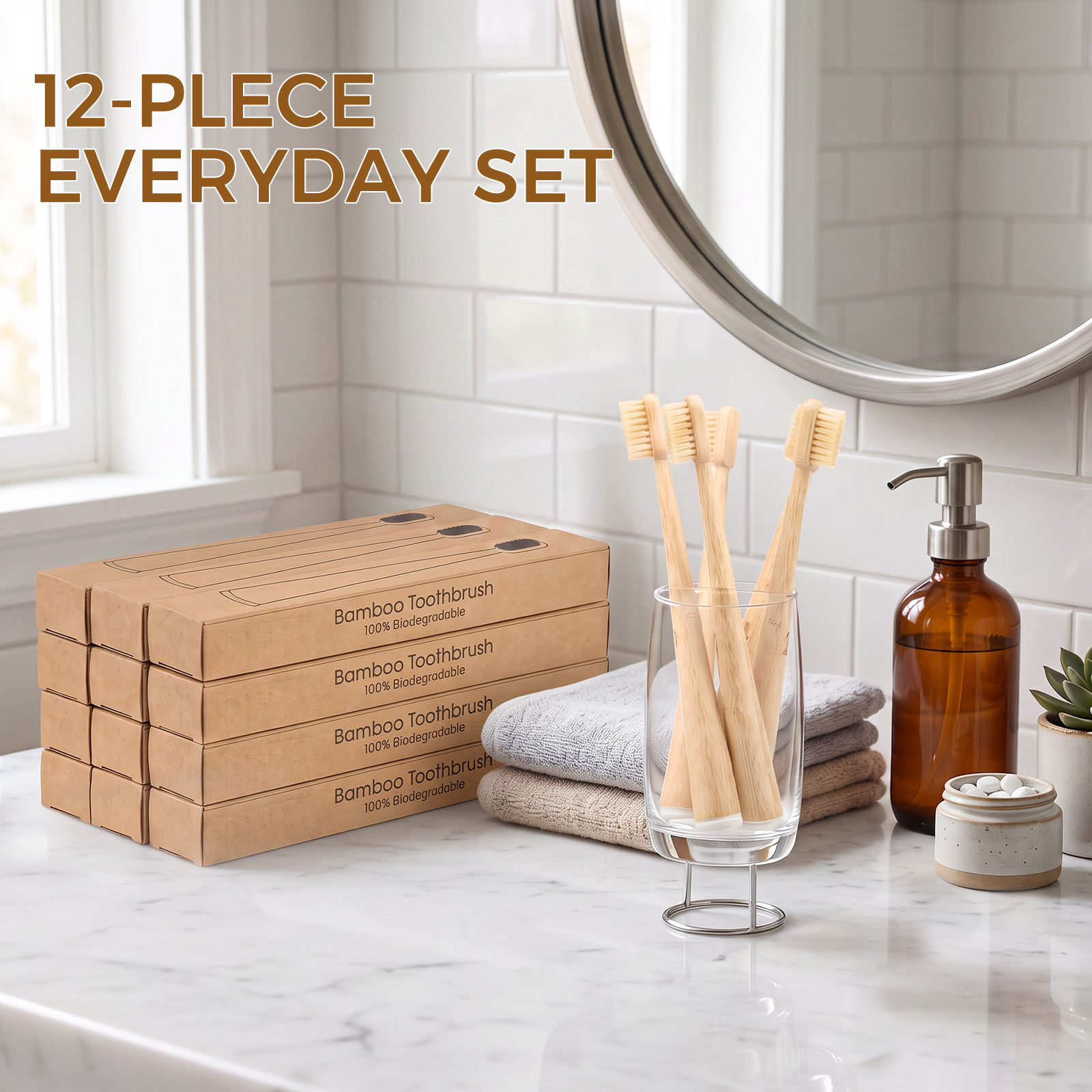12-teiliges Set aus natürliche – Bamboo Toothbrush Bewertung und Preis