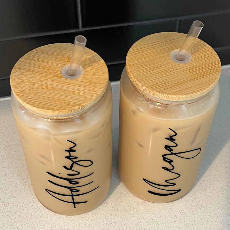 Personalisierte Glas-Eiskaffee – Reusable Straw Bewertung und Preis