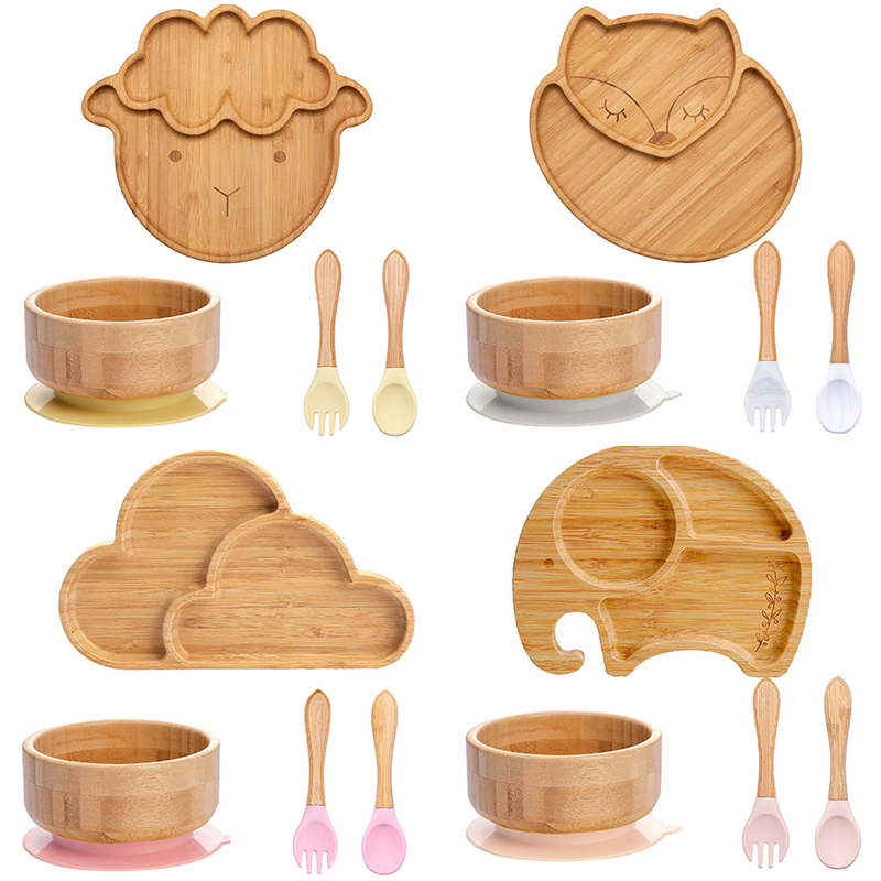4 stücke kinder Geschirr Saug  – Bamboo Cutlery Bewertung und Preis